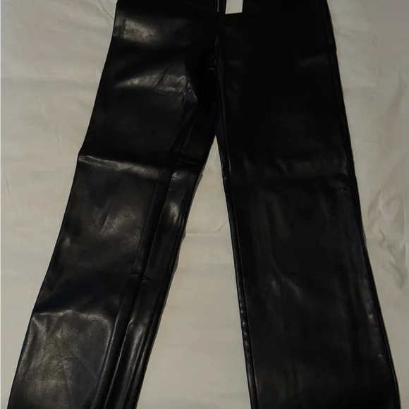 Naked Wardrobe Black Faux Leather Pants - Picture 2 of 4